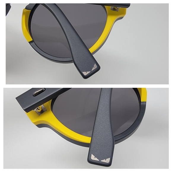 FENDI Monster Matte Gray/Yellow Sunglasses - Picture 10 of 13